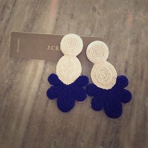 J. Crew beaded statement earrings (posts)